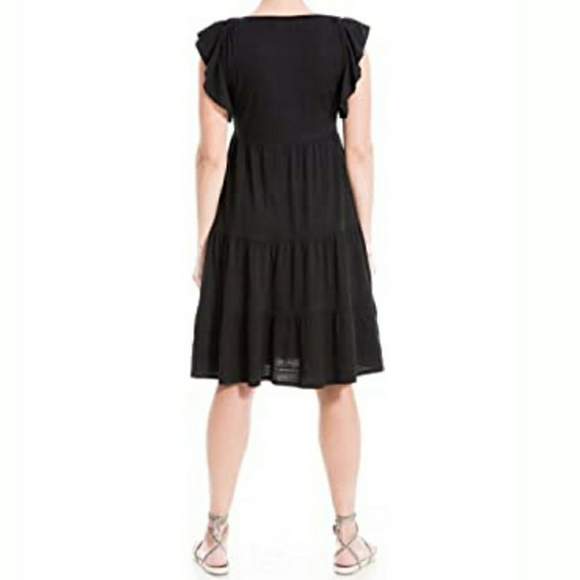 🆕️Max Studio Jersey Ruffle Sleeve Tiered Dress - Picture 3 of 10